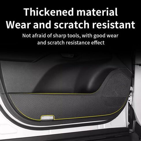 Car Door Anti Kick Pad for 2023 2024 2025 2026 Lexus RX 350 350h 450h+ 500h Hybrid Accessories Carbon Fiber Style Leather Sticker Sill Protector Cover Edge Guard Side Mat Interior Decoration Dirty in Saudi Arabia