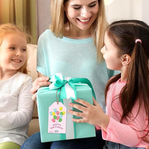 Fancy Land Birthday Gift Tags 60 Pcs Colorful Happy Birthday Hanging Gift Tags with Strings 2 X 3.5 Party Celebrate in Saudi Arabia