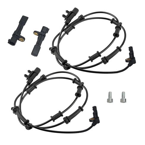 4PCS ABS Wheel Speed Sensor Front & Rear, Left & Right Compatible with 2007-2011 Jeep Wrangler 3.8L,2012-2018 Jeep Wrangler (JK) 3.6L Replaces 68003281AA 68003281AC 52060156AD 52125003AA in Saudi Arabia