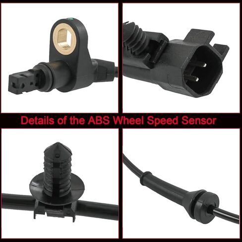 4PCS ABS Wheel Speed Sensor Front & Rear, Left & Right Compatible with 2007-2011 Jeep Wrangler 3.8L,2012-2018 Jeep Wrangler (JK) 3.6L Replaces 68003281AA 68003281AC 52060156AD 52125003AA in Saudi Arabia