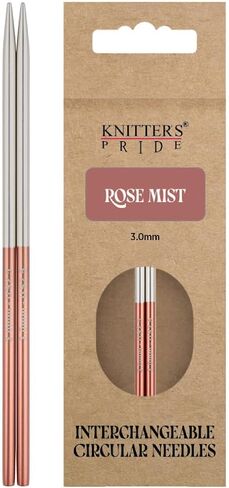إبر Knitter's Pride Rosemist الدائرية العادية القابلة للتبديل مقاس 5 بوصات (13 سم) - مقاس الولايات المتحدة 2.5 (3 مم) in Kuwait