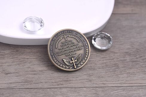 عملة تحدي مريم العذراء 1.6 بوصة، مريم الأم على عملات التحدي الديني المتقاطع، عملة مريم العذراء المسيحية، هدايا العذراء ماريا الكاثوليكية للنساء مع صليب ذهبي (برونزي) in Kuwait