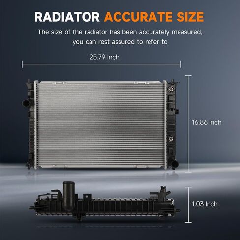 OCPTY Auto Parts 2856 Radiator Replacement for 2006-2009 for Ford for Fusion 2.3L 2006-2009 for Ford for Fusion 3.0L 2006 for Lincoln for Zephyr 3.0L 2006-2009 for Milan 2.3L 2006-2009 for Milan 3.0L in Saudi Arabia