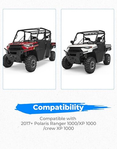 KEMIMOTO UTV Dash Storage Net Compatible With Polaris Ranger 1000/ XP1000/ Crew 1000/ Crew XP 1000 2017-2025, Fall Prevention Design UTV Dashboard Storage Net (No Speaker Compatibility) in Saudi Arabia