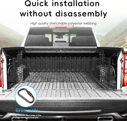 MARCHFA Truck Bed Cargo Net Compatible for 2013-2021 2022 2023 2024 2025 Chevy Silverado &GMC Sierra Accessories for Trunk Cargo Double Storage Net in Saudi Arabia