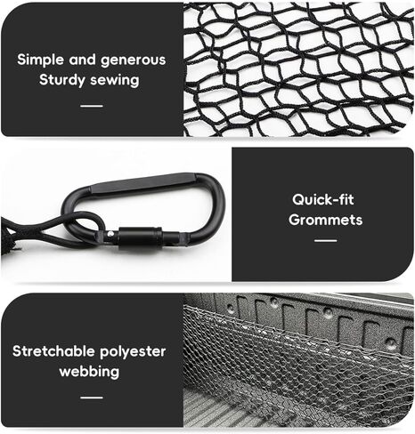MARCHFA Truck Bed Cargo Net Compatible for 2013-2021 2022 2023 2024 2025 Chevy Silverado &GMC Sierra Accessories for Trunk Cargo Double Storage Net in Saudi Arabia