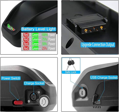 Leonidas Ebike Battery 48V 13AH Electric Bike Battery for 200W 350W 500W 750W 1000W Bike Motor, Lithium Ion Batteries Pack for Bafang Voilamart AW (48V13AH A Grade Cell (200W-1000W)) in Saudi Arabia