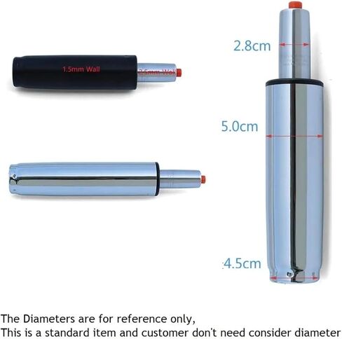 1PCS The 4th Generation Chair Lifter Hydraulic Rod Cylinder Replacement Pneumatic Shock Office Parts(No.60 Silver) in Saudi Arabia