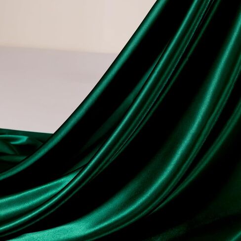 Satin Fabric by The Yard, 2 Yards 55" Wide Premium Emerald Green Soft Silky Charmeuse Satin Fabric,Shiny Cloth Fabric for Bridal Wedding Dress,Clothing Making,DIY Crafts,Sewing,Home Decor in Saudi Arabia