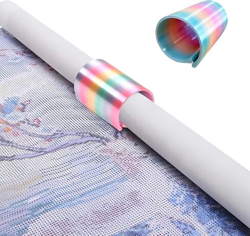 Diamond Art Canvas Roller Holder–Diamond Painting Roll Holder & Organizer, Fixed Scroll Anti-Roll Bracket for Smooth Painting Experience,Keep Your Canvas in Place (Multicolour) in Saudi Arabia