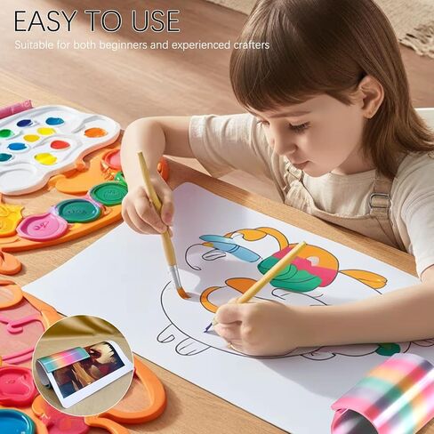 Diamond Art Canvas Roller Holder–Diamond Painting Roll Holder & Organizer, Fixed Scroll Anti-Roll Bracket for Smooth Painting Experience,Keep Your Canvas in Place (Multicolour) in Saudi Arabia