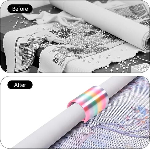 Diamond Art Canvas Roller Holder–Diamond Painting Roll Holder & Organizer, Fixed Scroll Anti-Roll Bracket for Smooth Painting Experience,Keep Your Canvas in Place (Multicolour) in Saudi Arabia