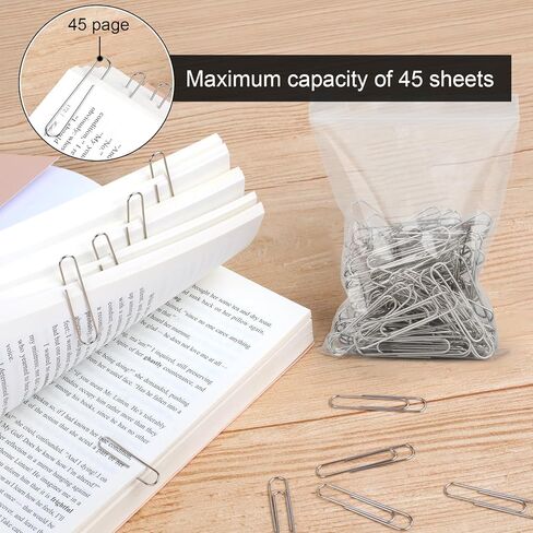 95 Pcs Large Paper Clips, 2 Inch Jumbo Paper Clips, Silver Paperclips, Stainless Steel Paper Clips Large, Paperclips Office for Teacher Supplies School Supplies Teacher Supplies in Saudi Arabia