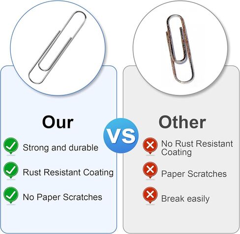 95 Pcs Large Paper Clips, 2 Inch Jumbo Paper Clips, Silver Paperclips, Stainless Steel Paper Clips Large, Paperclips Office for Teacher Supplies School Supplies Teacher Supplies in Saudi Arabia