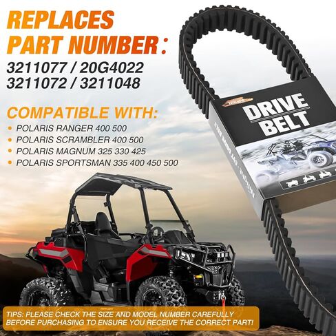 Nilight Drive Belt 3211149 Replacement for Polaris Ranger Extreme Badass CVT Drive Belt Fit for 2013-2019 Polaris Ranger XP 900 1000, 570, Crew 900 ACE 325 Models and More, EPS, Premium, Deluxe,1 Pack in Saudi Arabia