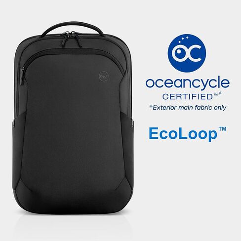 حقيبة ظهر Dell EcoLoop Pro - CP5723 - تناسب ما يصل إلى 15.6 بوصة، جيب شبكي، مادة بطانة Nylex - أسود in Saudi Arabia