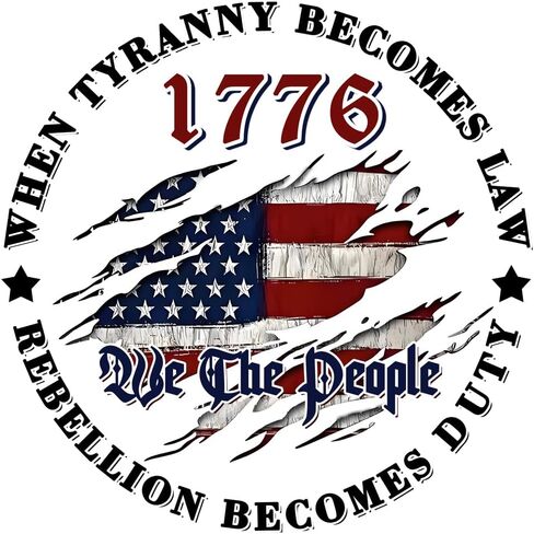 ملصقات JLHAPPY1983-We The People 1776 المتعثرة بعلم الولايات المتحدة الأمريكية - ملصق من الفينيل الوطني لنافذة السيارات والشاحنات وسيارات الدفع الرباعي - للاستخدام الداخلي والخارجي - مقاوم للماء in Saudi Arabia