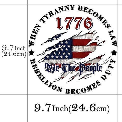 ملصقات JLHAPPY1983-We The People 1776 المتعثرة بعلم الولايات المتحدة الأمريكية - ملصق من الفينيل الوطني لنافذة السيارات والشاحنات وسيارات الدفع الرباعي - للاستخدام الداخلي والخارجي - مقاوم للماء in Saudi Arabia