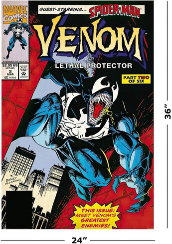 Venom - Marvel Comics Poster Print (Comic Cover - Lethal Protector) (Size: 24" x 36") in Saudi Arabia