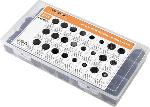 60pcs Flush Mount Black Hole Plug Assortment for Auto Body and Sheet Metal BPF Series Fit Hole Sizes 1/4, 3/8, 1/2, 5/8, 11/16, 3/4, 7/8, 15/16, 2-1/8 inch Flush Head Type Plastic Plug Button in Saudi Arabia