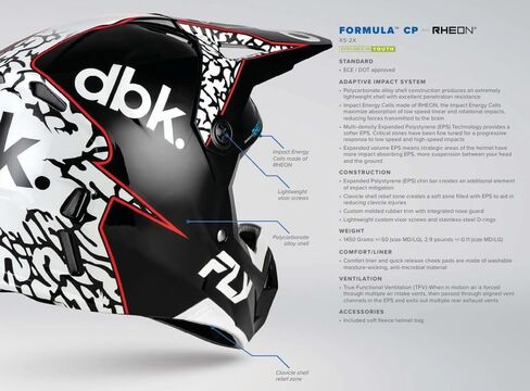 FLY Racing Formula CP Seal MX Helmet – ECE/DOT Approved, Lightweight Polycarbonate Shell, Advanced Protective Motocross Gear in Saudi Arabia