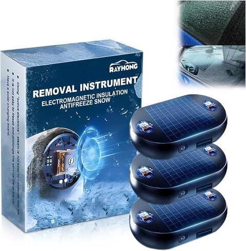 3PCS Electromagnetic Car Snow Removal Device, Anti-Freeze Electromagnetic Car Snow Removal Device, Defroster for Car Windshield,Portable Kinetic Molecular Heater,Antifreeze Device in Saudi Arabia