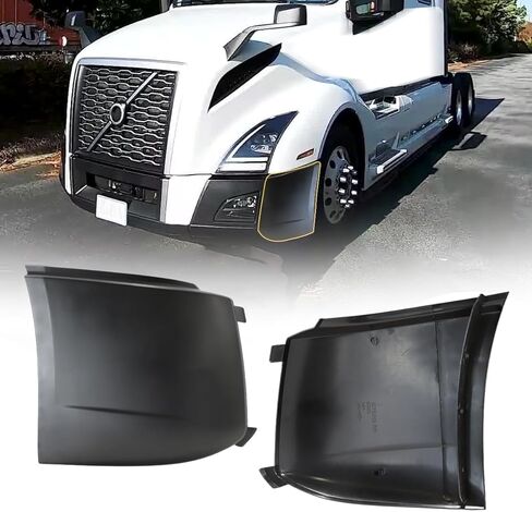 Front Corner Bumper Compatible with Volvo VNL 2018 2019 2020 2021 2022 2023 2024, Plastic Left & Right Pair Set, Replacement for VNL Series Semi Truck in Saudi Arabia