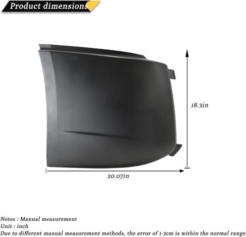 Front Corner Bumper Compatible with Volvo VNL 2018 2019 2020 2021 2022 2023 2024, Plastic Left & Right Pair Set, Replacement for VNL Series Semi Truck in Saudi Arabia