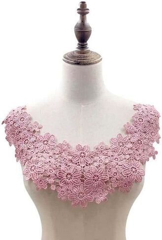 Lace Fabric Garment DIY Lace Collar Craft Sewing Supplies Wedding Floral Neckline in Saudi Arabia