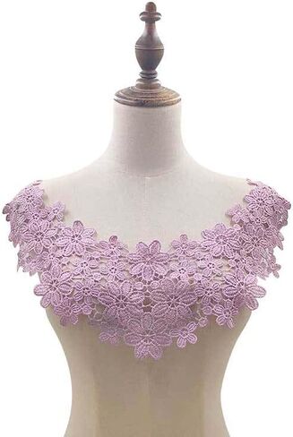Lace Fabric Garment DIY Lace Collar Craft Sewing Supplies Wedding Floral Neckline in Saudi Arabia