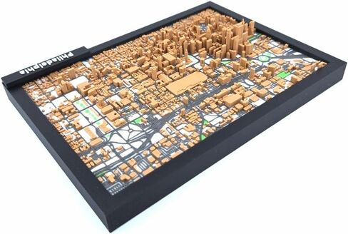 Philadelphia 3D City Map – Framed Miniature Downtown Skyline Model | Desk & Shelf Decor Gift (7" x 5") in Saudi Arabia