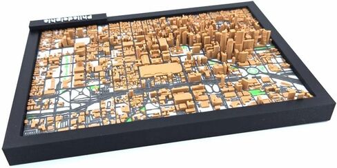 Philadelphia 3D City Map – Framed Miniature Downtown Skyline Model | Desk & Shelf Decor Gift (7" x 5") in Saudi Arabia