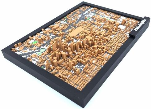 Philadelphia 3D City Map – Framed Miniature Downtown Skyline Model | Desk & Shelf Decor Gift (7" x 5") in Saudi Arabia