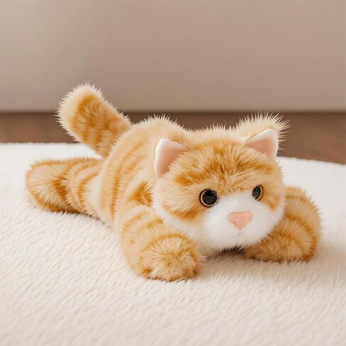 PEACH CAT Cat Stuffed Animal Cute Plushies ألعاب قطيفة صغيرة هدايا للأطفال باللون البرتقالي in Kuwait