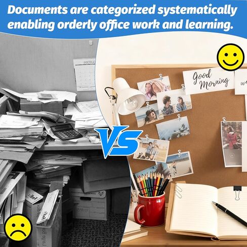 مجموعة أوراق ومشابك بأحجام متنوعة، 500 قطعة من مشابك المكتب المعدنية السوداء مجموعة أربطة مطاطية للمنزل والمدرسة واللوازم المكتبية in Kuwait