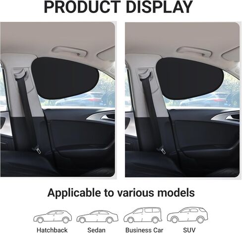 Car Side Window Sun Shades, 4 PCS Front and Rear Window Sunshades Privacy Curtains, Sun Glare and UV Rays Protection, Block Light for Breastfeeding, Taking a nap, Changing Clothes, Camping in Saudi Arabia