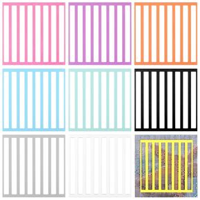 9Pcs Diamonds Painting Rulers 9 Colors Diamond Art Ruler Reusable Art Alignment Tool for Diamond Painting Guide for Diamonds Painting Enthusiasts in Kuwait