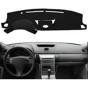 حصيرة غطاء لوحة القيادة تناسب 2003-2006 Infiniti G35 G35X مع ساعة داخلية، وسادة غطاء لوحة القيادة وواقي السجاد (أسود) Y58 in Kuwait