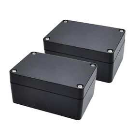 صندوق المشروع، 4 قطع من صناديق التوصيل، صناديق كهربائية مقاومة للماء IP65، علبة مشروع كهربائي مقاومة للغبار من بلاستيك ABS مع أذن ثابتة للإلكترونيات الخارجية - 3.3 × 2.3 × 1.37 بوصة in Kuwait
