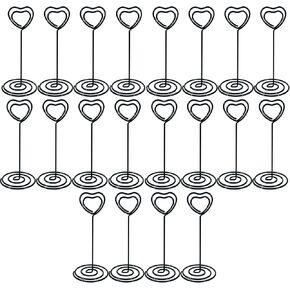 Table Number Holder – YQBOOM 20 Pack 3.35“ Wedding Table Name Card Holder Round Shape Craft Wire Clip Note Photo Memo Stand – Gold in Kuwait