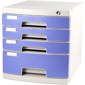 Office Desktop File Cabinet with Lock Office Plastic Combination Cabinet Sturdy Thickened Data Cabinet (2) in Kuwait