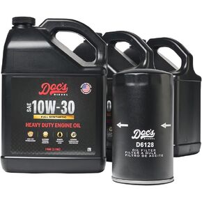 طقم تغيير الزيت الاصطناعي الكامل من Doc's Diesel 5W-40 D6128+DOCS5W40-3 | متوافق مع فورد 6.7L باور ستروك 2011-2025 in Kuwait