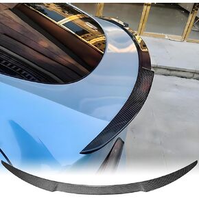 سبويلر خلفي من ألياف الكربون مع شريط لـ 2020 2021 2022 2023 2024 2025 Tesla Model Y الخلفي الجذع الشفة جناح سبويلر رياضي مضاف على طقم هيكل بديل MV Style ABS بلاستيك in Kuwait