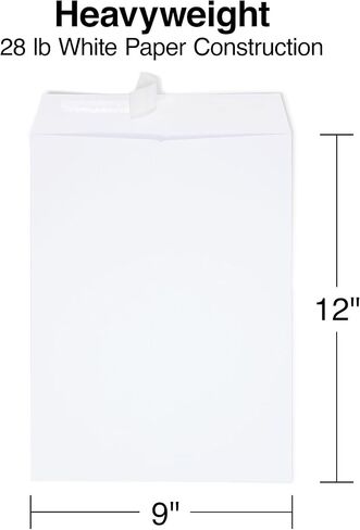 Staples EasyClose Catalog Envelopes, 9-inch L x 12-inch H, White, 500/Carton (ST479885N-CCVS) in Saudi Arabia