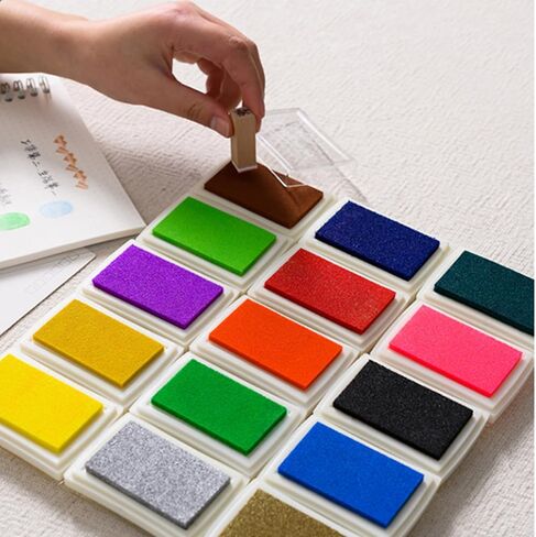 Craft Ink Pad Stamps Partner DIY Color,15 Color Washable Craft Ink Pad for Rubber Stamps, Paper, Wood, Fabric, Journal, Scrapbook, Card Making in Saudi Arabia