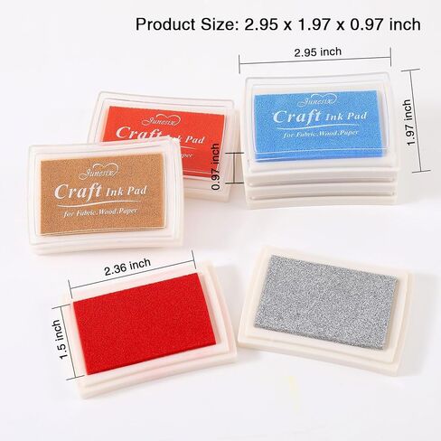 Craft Ink Pad Stamps Partner DIY Color,15 Color Washable Craft Ink Pad for Rubber Stamps, Paper, Wood, Fabric, Journal, Scrapbook, Card Making in Saudi Arabia
