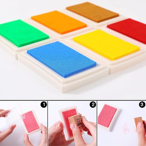 Craft Ink Pad Stamps Partner DIY Color,15 Color Washable Craft Ink Pad for Rubber Stamps, Paper, Wood, Fabric, Journal, Scrapbook, Card Making in Saudi Arabia