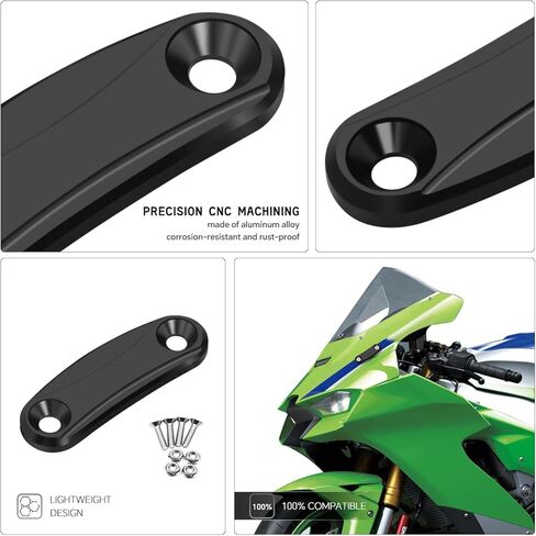 MFGZD Mirror Block Off Base Plates,2 PCS CNC Aluminum Motorcycle Mirror Block Off Plates Compatible with Kawasaki ZX-10R ZX10R 2011-2015 in Saudi Arabia