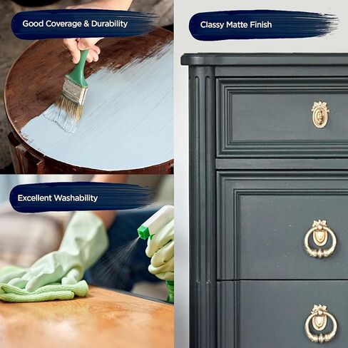 طلاء أثاث بالطباشير من بلوبيرد - 500 مل / 16.9 أونصة سائلة للأثاث وديكور المنزل والخزائن والمزيد (أبيض ثلجي) in Kuwait