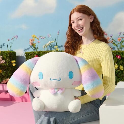 Jazwares Hello Kitty® and Friends، Hello Kitty® قطيفة ناعمة بألوان قوس قزح مقاس 60.96 سم - منتج سانريو مرخص رسميًا من سن 6 سنوات فما فوق in Saudi Arabia